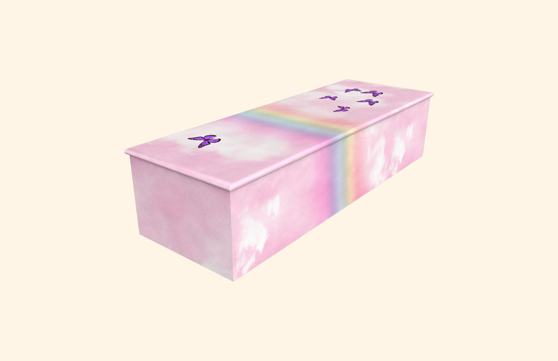 Butterfly Rainbow child casket